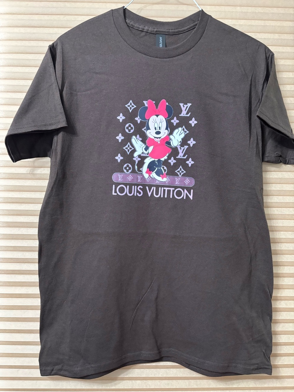 NEW size Medium LV Minnie Mouse Brown Graphic Tee
